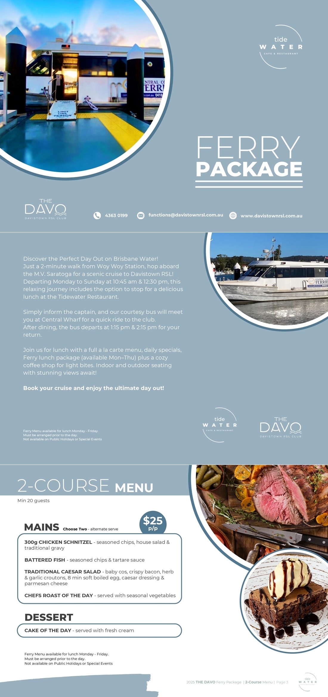 Lunch Cruise Davistown RSL
